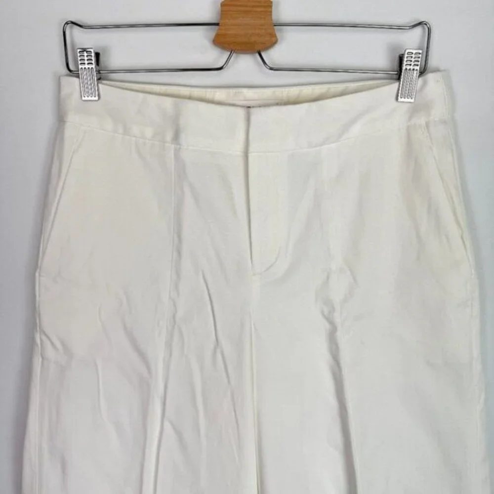 Everlane The Wide Leg High Rise Cotton Work Preppy Pant Off White 4 - Picture 3 of 7